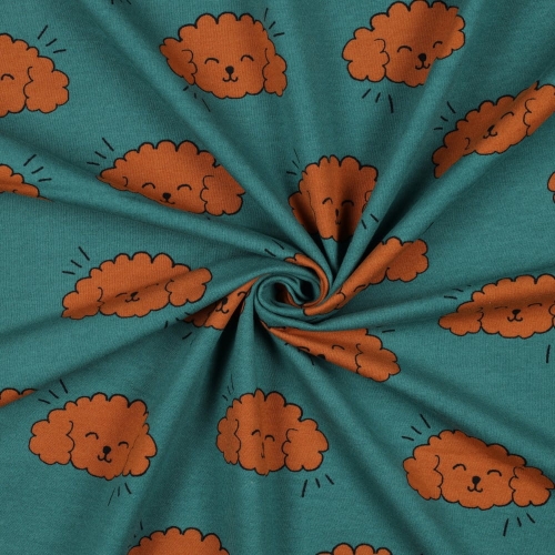 Dzianina dresowa w psy