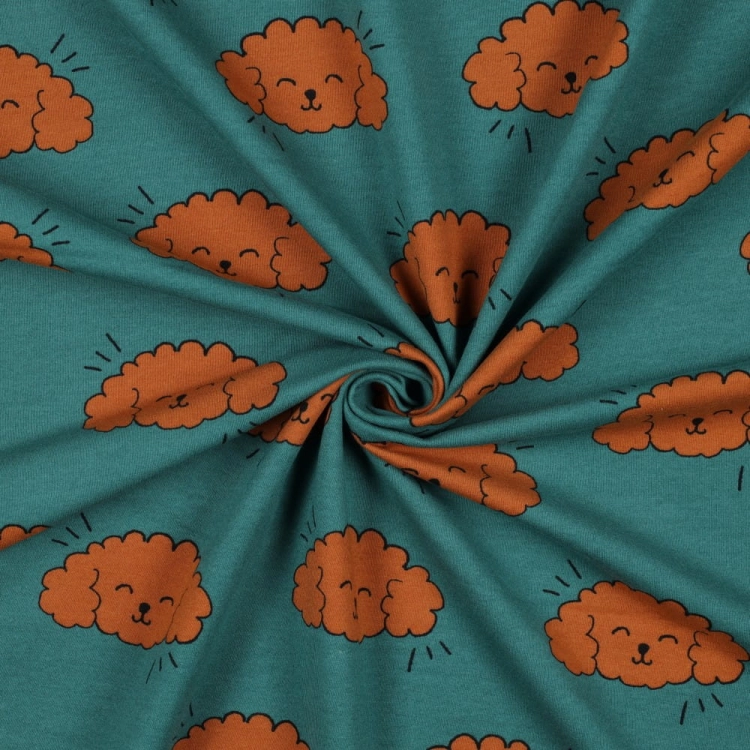 Dzianina dresowa w psy