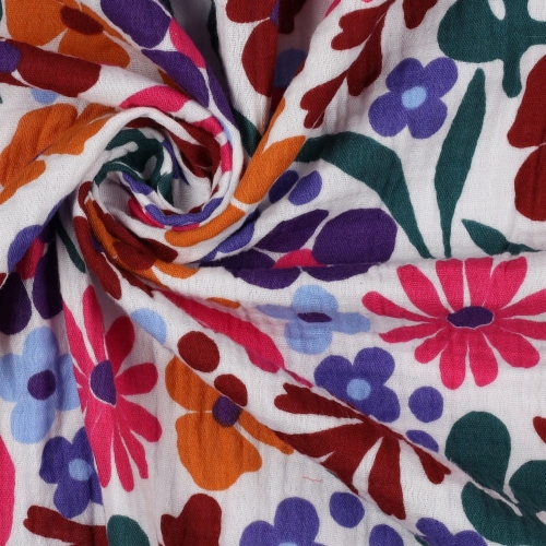 Muślin w duże kwiaty