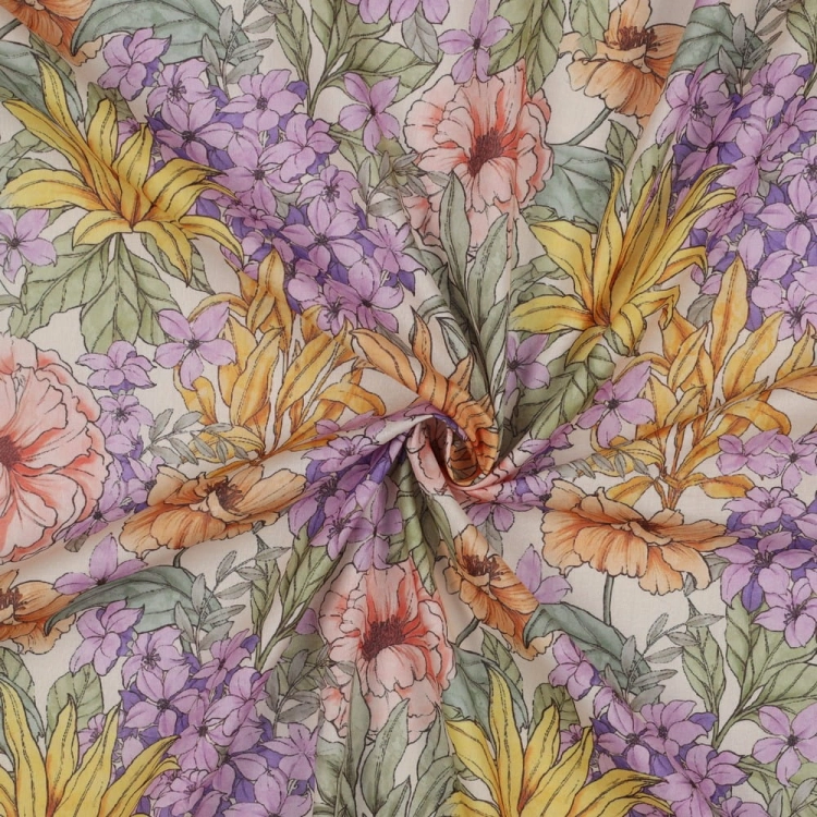 Miękki batyst w kwiatuszki