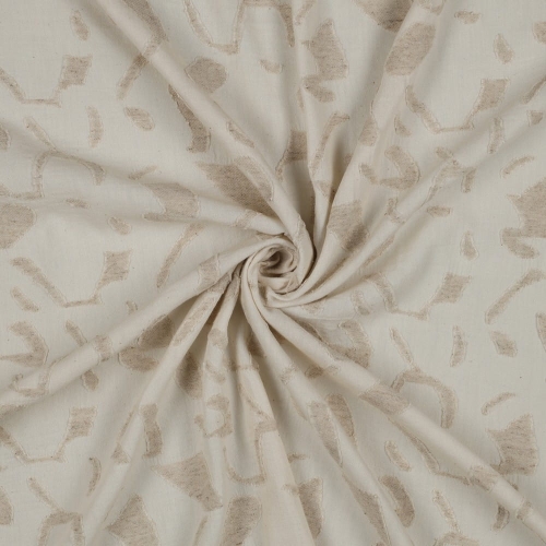 Tkanina z lnem w geometryczne wzory