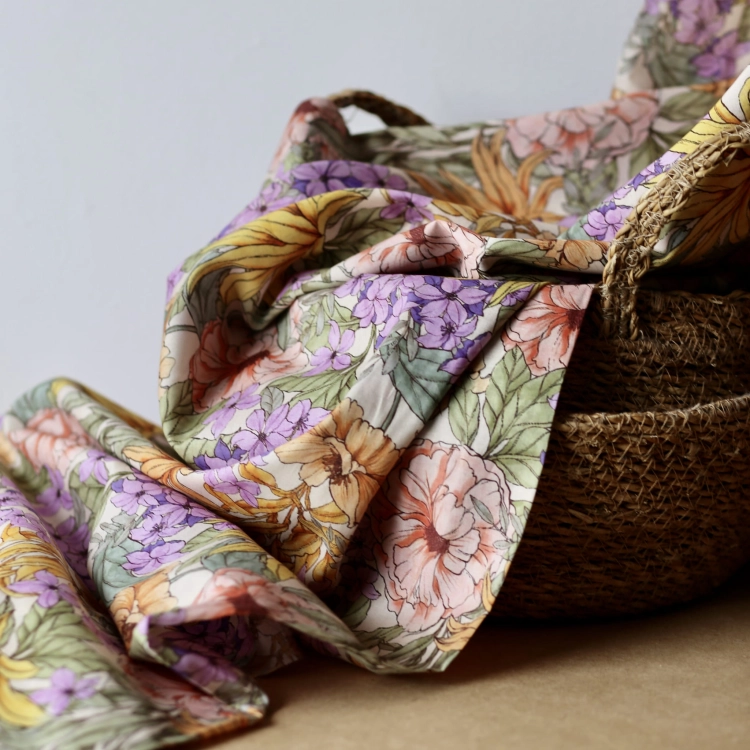 batyst bawełniany w kwiaty