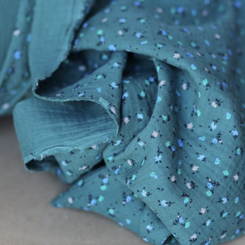 muślin w drobne kwiatuszki