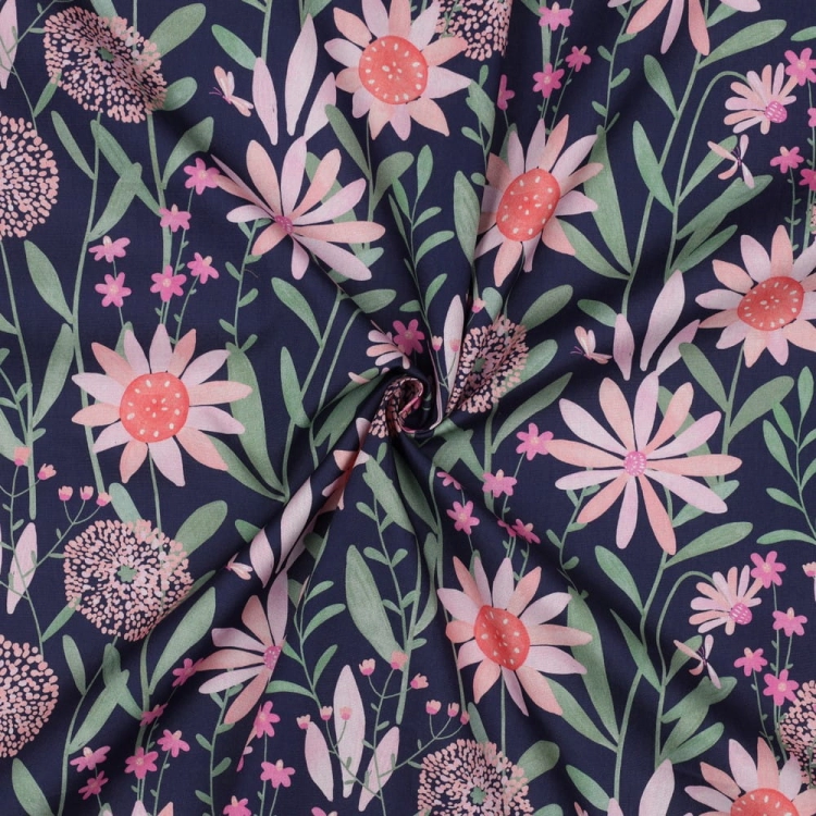 popelina w kwiatuszki