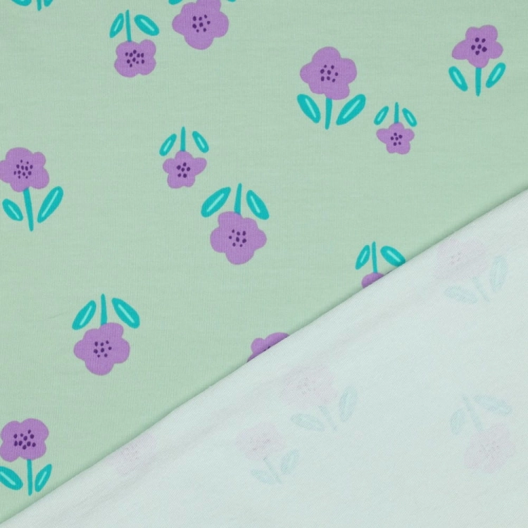 dzianina w kolorowe kwiatuszki