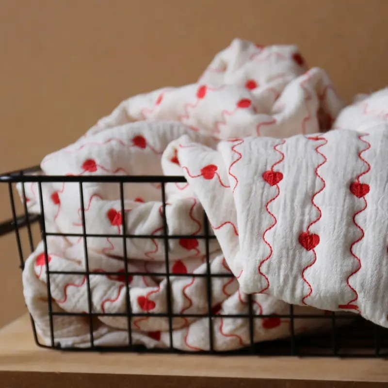 Muślin Pikowany Serduszka