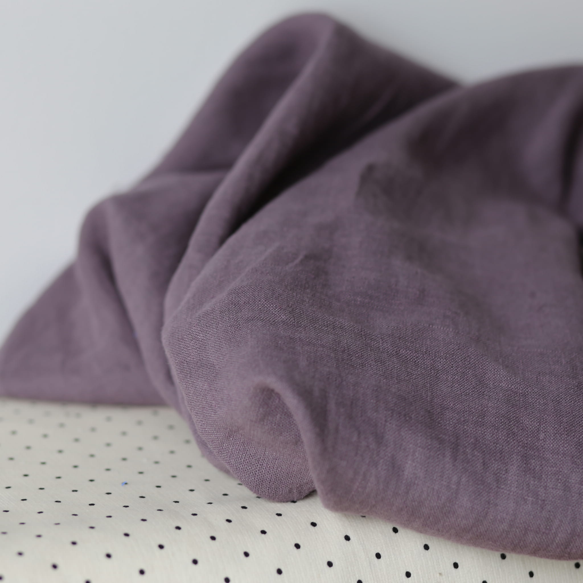 Tkanina Lniana Oslo - Śliwka